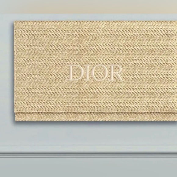 Dior Tan Woven Cosmetic Bag Luxury - Picture 9 of 9